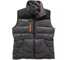 Scruffs werkbodywarmer maat M - polyester en nylon - warm, gevoerd en waterafstotend - donkergrijs - voor bouw en logistiek