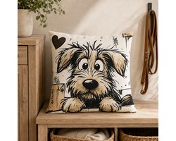 Scruffy Pals Collection Kussenhoes - 40x40 cm