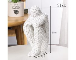 Sculpturen, witte tekdecoratie, decoratie woonkamer, abstracte sculptuur, home store decoratie, moderne woonkamer ornamenten