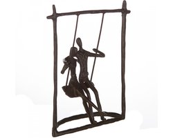 Sculptuur Beeld - Staal - Samen Schommelen - echtpaar - stel op schommel - Gilde handwerk - design