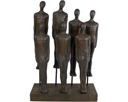 sculptuur 'group' | sculptuur van mensen | beeldje mensen | sculptuur | group | bruin | polystone | 30x12x43,5 cm - bruin - 30x12x43
