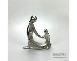 Sculptuur Moeder En Kind - Uniek Geschenk - Moeder Cadeau - Cadeau Dochter / Zoon - Sculptuur Samensmeltend - Handgemaakt & Uniek