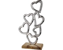 sculptuur Tot over mijn oren verliefd op jou - 42 cm hoog - aluminium en hout