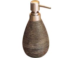 S&E Retro-stijl keramische zeepdispenser (400 ml) - Geschikt voor badkamer, keuken en meer - Korte stijl - Zwart