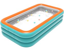 S&E Volledig Opblaasbaar Zwembad – Duurzaam en Groot Genot voor de Hele Familie 260cm x 170cm x 60cm