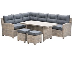 Seagull lounge-diningset - 5-dlg. - links - vintage willow- zwart