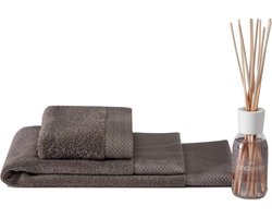 Seahorse Combiset Pure 3-delige toiletset cement (1xBM 50 x 60 + 1xGD + geurflesje)