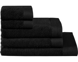 Seahorse combiset Pure 5 delige badtextielset black (2xGD+2BD+1xDL)