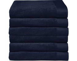 Seahorse Pure - Badhanddoek - Indigo - 60x110 cm - Set van 6