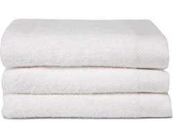 Seahorse Pure Badhanddoek - Set van 3 - Katoen - Superzacht - Badstof - 60x110 cm - Wit