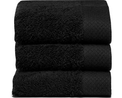 Seahorse Pure - Gastendoekjes - 30x50 cm - Set van 3 - Black