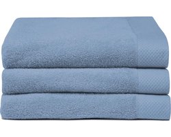 Seahorse Pure - Handdoek - 60x110 cm - Set van 3 - Denim