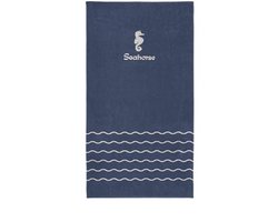 Seahorse Waves Strandlaken - 100x180 cm - Blauw