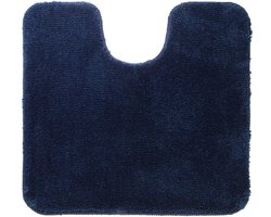 Sealskin Angora - Toiletmat 55x60 cm - Polyester - Donkerblauw