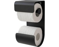 Sealskin Brix - WC rolhouder - Toiletrolhouder - Reserverolhouder - Zwart