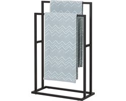 Sealskin Carré - Handdoekrek - 24 x 48 x 78,5 cm - voor 2 handdoeken - vrijstaand - Zwart