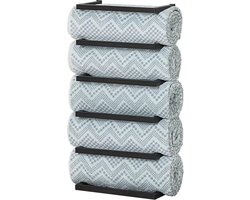 Sealskin Carré - Handdoekrek groot - voor 5 handdoeken - 12 x 24 x 48 cm - Zwart