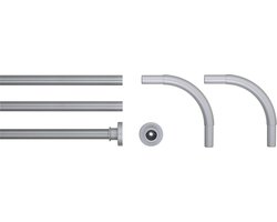 Sealskin Douchegordijnstangset Mat aluminium