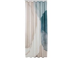 Sealskin Earth - Douchegordijn 180x200 cm - Polyester - Donkergroen / Off-white
