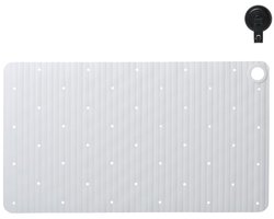 Sealskin Ribb - Antislip badmat 40x70 cm - Wit - inclusief zwarte haak