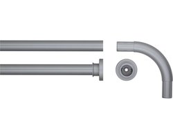 Sealskin Seallux - Douchegordijnstang - hoek - 90 x 90 cm - Mat aluminium