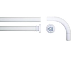 Sealskin Seallux Douchegordijnstang - hoek - 90 x 90 cm - Wit