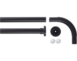 Sealskin Seallux - Douchegordijnstang - hoek - 90 x 90 cm - Zwart