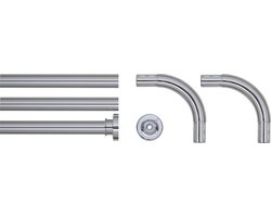 Sealskin Seallux Douchegordijnstangset - Chroom