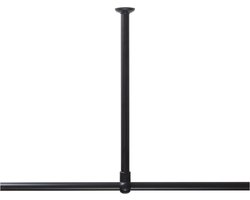 Sealskin Seallux - Plafondsteun voor douchegordijn hoekstang 60 cm - Zwart