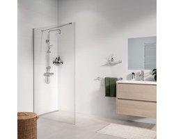 Sealskin Seev Inloopdouche 120x195 cm, 6 mm helder veiligheidsglas Zilver hoogglans