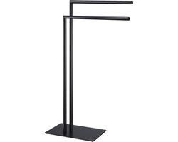 Sealskin Tube - Handdoekrek 2-armig vrijstaand - Geschikt voor 2 handdoeken - Zwart