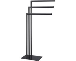 Sealskin Tube - Handdoekrek 3-armig vrijstaand - Geschikt voor 3 handdoeken - Zwart