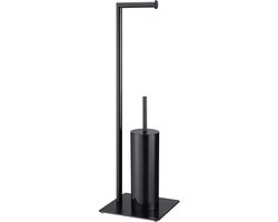 Sealskin Tube - Toiletbutler - Siliconen toiletborstel met houder - vrijstaand - Zwart