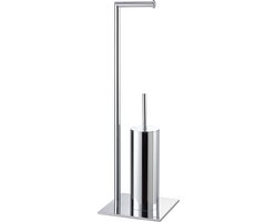 Sealskin Tube - Toiletbutler - Toiletborstel met houder siliconen - vrijstaand - Chroom