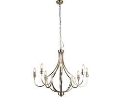 Searchlight LODGE Kroonluchter 8 Lichts Zilver