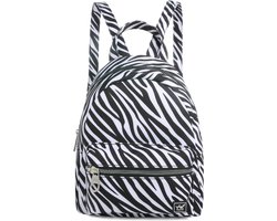 SEASON SALE: YLX Mini Backpack voor dames. Zebra print, zwart/wit. Recycled Rpet materiaal. Eco-friendly