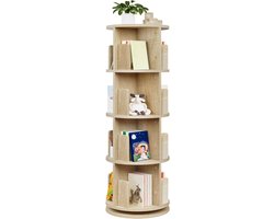 Seastone - Roterende boekenkast - Staand rek - 360 Graden - Opbergrek voor kinderen en volwassenen - Multifunctioneel boekenrek