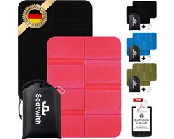 Seatwith® 2 Set van Buiten Zitkussens - Opvouwbaar Foam Zitkussen met Draagtas en Karabijnhaken voor Ideale Bevestiging aan de Rugzak, Maximale Bescherming Tegen Kou, Vocht en Vuil + Outdoor E-book