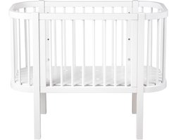 Sebra Bedside Crib – Classic White