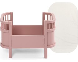 Sebra poppenbed met matras - blossom pink