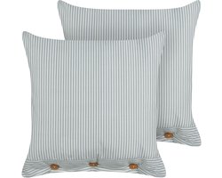 SEBRINE - Sierkussen set van 2 - Mintgroen - 45 x 45 cm - Polyester