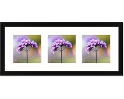 SecaDesign Anima Drieluik Fotolijst - Fotomaat 13x13 cm - Zwart
