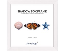 SecaDesign Fotolijst met diepte - 20x20 cm - Wit - 3d lijst