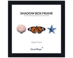 SecaDesign Fotolijst met diepte - 30x30 cm - Zwart - 3d lijst