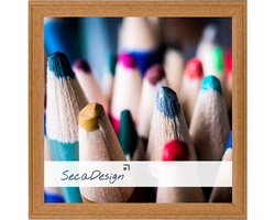 SecaDesign Linea Fotolijst Hout - Fotomaat 20x20 cm - Lichtbruin