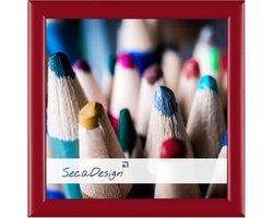 SecaDesign Tours Fotolijst - Fotomaat 13x13 cm - Rood / Wijnrood