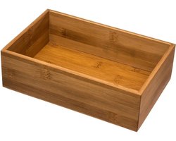 Secret de Gourmet Bestekbak organizer - 1 vaks - bamboe - keuken - 23 x 15 x 7 cm