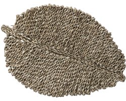 Secret de Gourmet Blad Placemat - zeegras naturel - 48 x 33 cm - Tafel onderleggers