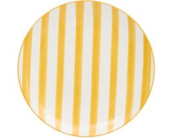 Secret de Gourmet Charlie Plat bord Ø27cm - Set van 6 stuks - Geel/Wit