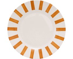 Secret de Gourmet Chéri Plat bord Ø27cm - Set van 6 stuks - Wit/Oker